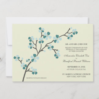 Cherry Blossom Faire-part de mariage moderne : tur