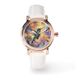 Cherry Blossom Fantasy kolibrie Horloge
