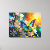 Cherry Blossom Fantasy Sunrise Vlinder Canvas Afdruk (Voorkant)