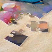 Cherry Blossom Fantasy Sunrise zangvogels Legpuzzel (Zijkant)
