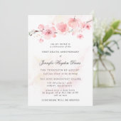 Cherry Blossom First Death Jubileum Kaart (Staand voorkant)