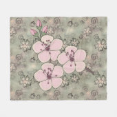 Cherry Blossom Fleece Blanket Deken (Voorkant (Horizontaal))