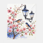 Cherry Blossom Fleece Deken (Voorkant)