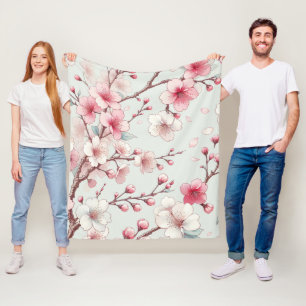 Cherry Blossom Fleece Deken