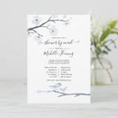 Cherry Blossom Floral Baby shower e-mail Kaart (Staand voorkant)