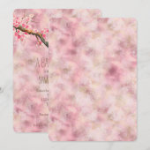 Cherry Blossom Floral Baby shower Kaart (Voorkant / Achterkant)