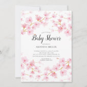 Cherry Blossom Floral Baby shower Kaart (Voorkant)