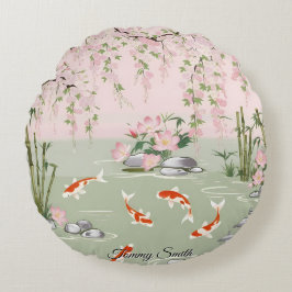 Cherry Blossom Floral Charm Rond Kussen