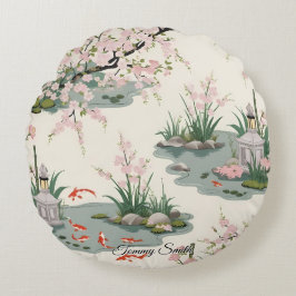 Cherry Blossom Floral Charm Rond Kussen