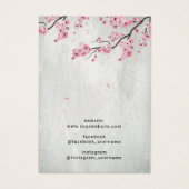 Cherry Blossom Floral Jewelry Earring Display Visitekaartje (Achterkant)