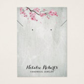 Cherry Blossom Floral Jewelry Earring Display Visitekaartje (Voorkant)