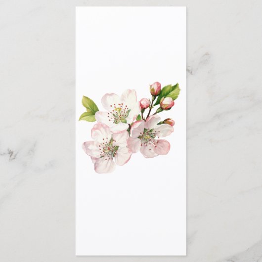 Cherry Blossom floral  Menu (Dos)
