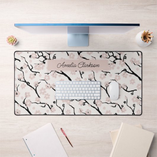Cherry Blossom Floral Nom personnalisé (Bureau 1)