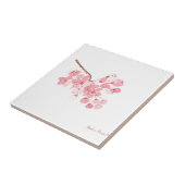 Cherry blossom Floral Pink Rustic  Tegeltje (Zijkant)