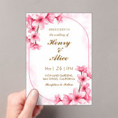 Cherry Blossom Floral Wedding Invitation (In situ (ordinateur de poche))