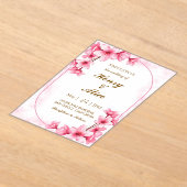 Cherry Blossom Floral Wedding Invitation (Poser)