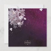 Cherry Blossom Floral Wedding Invitation Kaart (Achterkant)