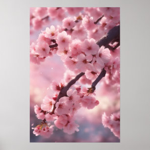 Cherry Blossom Flower Art - Botanische Waterverf Poster