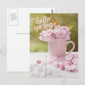 Cherry Blossom Flower Floral Stilllife Spring Text Briefkaart (Voorkant / Achterkant)