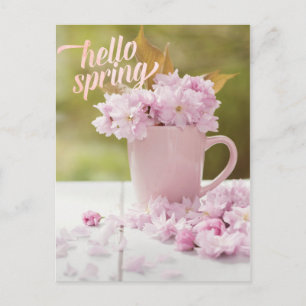 Cherry Blossom Flower Floral Stilllife Spring Text Briefkaart