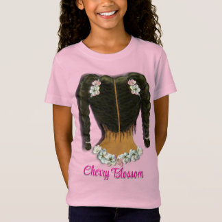 Cherry Blossom Flowers and Pigtails T-shirt