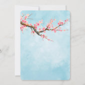 Cherry Blossom Flowers Birds   Kaart (Achterkant)