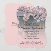 Cherry Blossom Flowers Bridal Shower Uitnodiging (Voorkant / Achterkant)