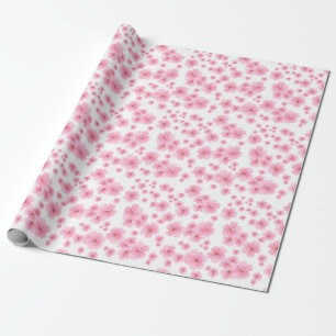 Cherry Blossom Flowers Floral Pink Pattern Cadeaupapier