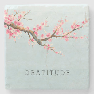 Cherry Blossom Flowers Gratitude Stenen Onderzetter