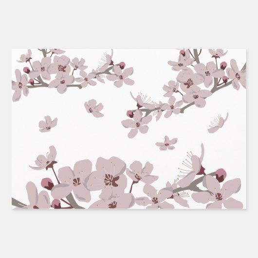 Cherry Blossom Flowers Inpakpapier Vel (Voorkant)