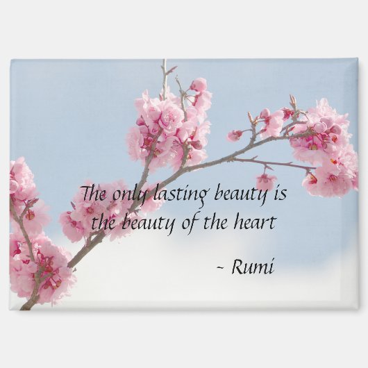 Cherry Blossom Flowers Inspirerend quote Magneet (Voorkant)