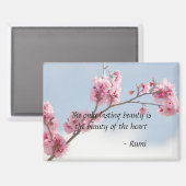Cherry Blossom Flowers Inspirerend quote Magneet (Voorkant / Achterkant)