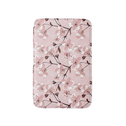 Cherry Blossom Flowers Pattern Badmat (Voorkant Verticaal)
