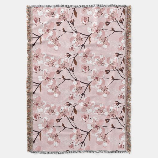 Cherry Blossom Flowers Pattern Deken (Voorkant Verticaal)