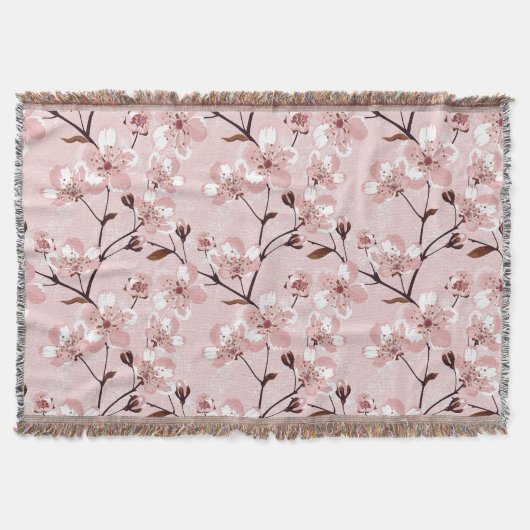 Cherry Blossom Flowers Pattern Deken (Voorkant)