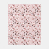 Cherry Blossom Flowers Pattern Fleece Deken (Voorkant)
