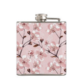 Cherry Blossom Flowers Pattern Heupfles (Achterkant)