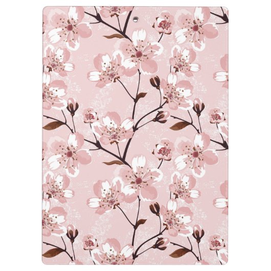 Cherry Blossom Flowers Pattern Klembord (Achterkant)