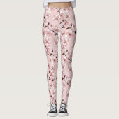 Cherry Blossom Flowers Pattern Leggings (Voorkant)