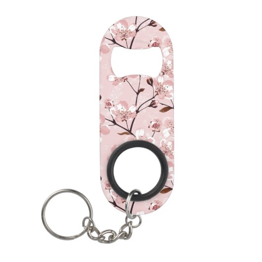 Cherry Blossom Flowers Pattern Mini Flessenopener (Voorkant)