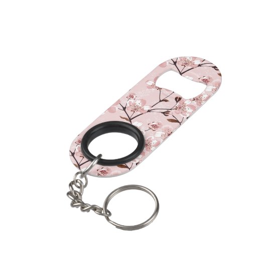 Cherry Blossom Flowers Pattern Mini Flessenopener (Achterkant Gekanteld)
