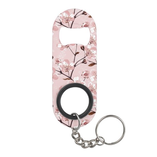 Cherry Blossom Flowers Pattern Mini Flessenopener (Achterkant)
