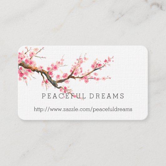 Cherry Blossom Flowers Visitekaartje (Voorkant)