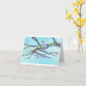 Cherry Blossom Folded Wenskaart Kaart (Gele Bloem)