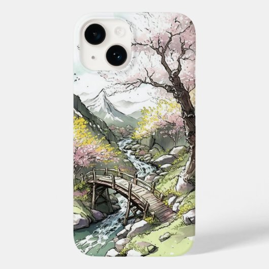 Cherry Blossom Forest in Bloom op de lentaander Case-Mate iPhone Case (Achterkant)