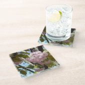 Cherry blossom foto glazen onderzetter (Schuin)