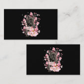 Cherry Blossom French Bulldog Dog Flowers Floral Visitekaartje (Voorkant / Achterkant)