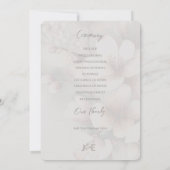 Cherry Blossom Full Wedding Programma (Achterkant)