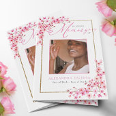 Cherry Blossom Funeral Programs Kaart