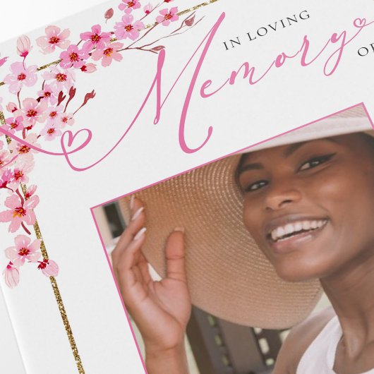 Cherry Blossom Funeral Programs Kaart